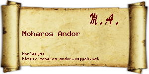 Moharos Andor névjegykártya